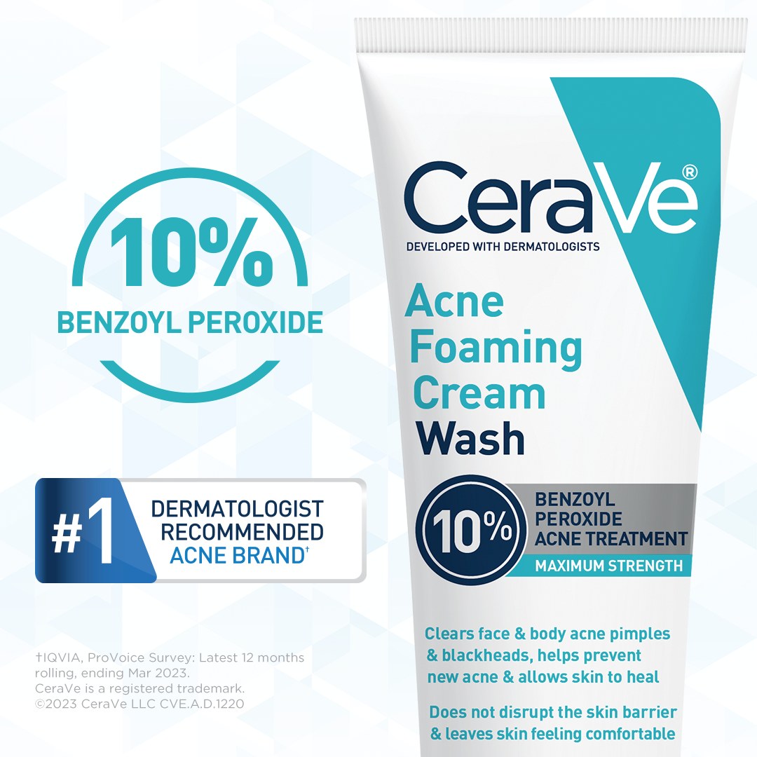 CeraVe Acne Foaming Cream (150ml) - ZainaMart