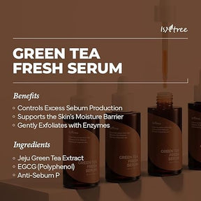 IsNtree Green Tea Fresh Sebum Control Serum for Oily Skin (50ml) - ZainaMart