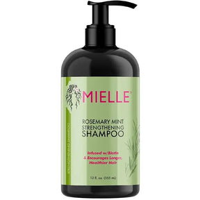 Mielle Organics Rosemary Mint Strengthening Shampoo Infused with Biotin, Cleanses and Helps Strengthen Weak and Brittle Hair, 12 Ounces - ZainaMart