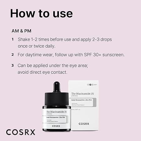 COSRX The Niacinamide 15 Serum For Oily Skin - ZainaMart