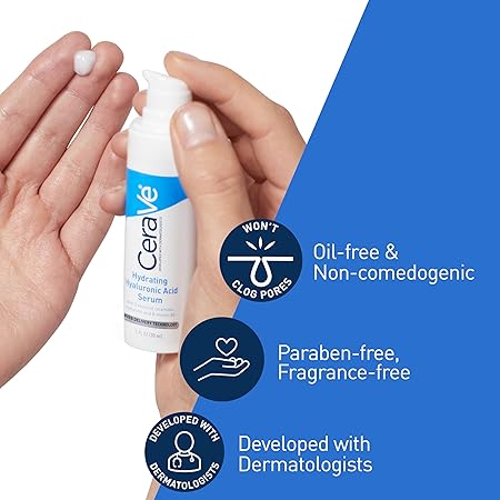 CeraVe Hyaluronic Acid Face Serum (30ml) - ZainaMart