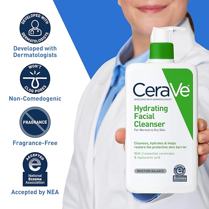 CeraVe Hydrating Facial Cleanser (562ml) - ZainaMart