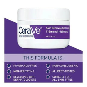 CeraVe Skin Renewing Night Cream (48g) - ZainaMart